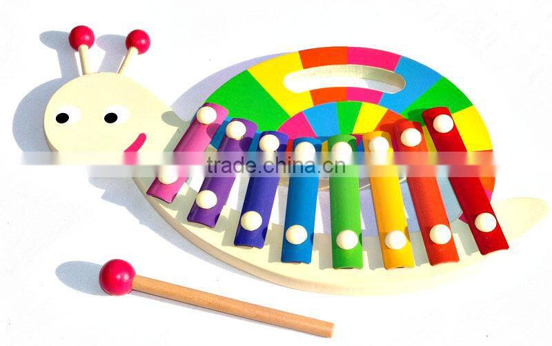 EZ9008Hot Selling Musical Kids Wooden Toys,Elephant Pull Cord Xylophone Musical Wooden Toy, Educational Musical Toys