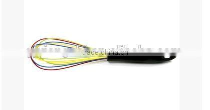 Hot sale rainbow silicone whisk with PP handle Silicone Kitchen Utensils for Blending, Whisking, Beating & Stirring