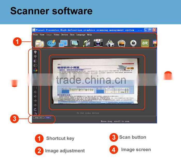 Visual Presenter 5mp usb portable document camera scanner for meeting teaching presentation