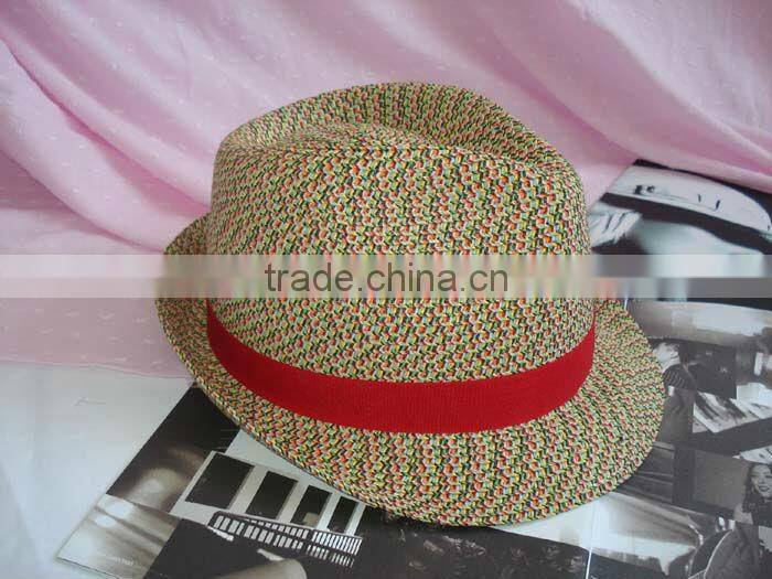 summer straw paper hat for lady
