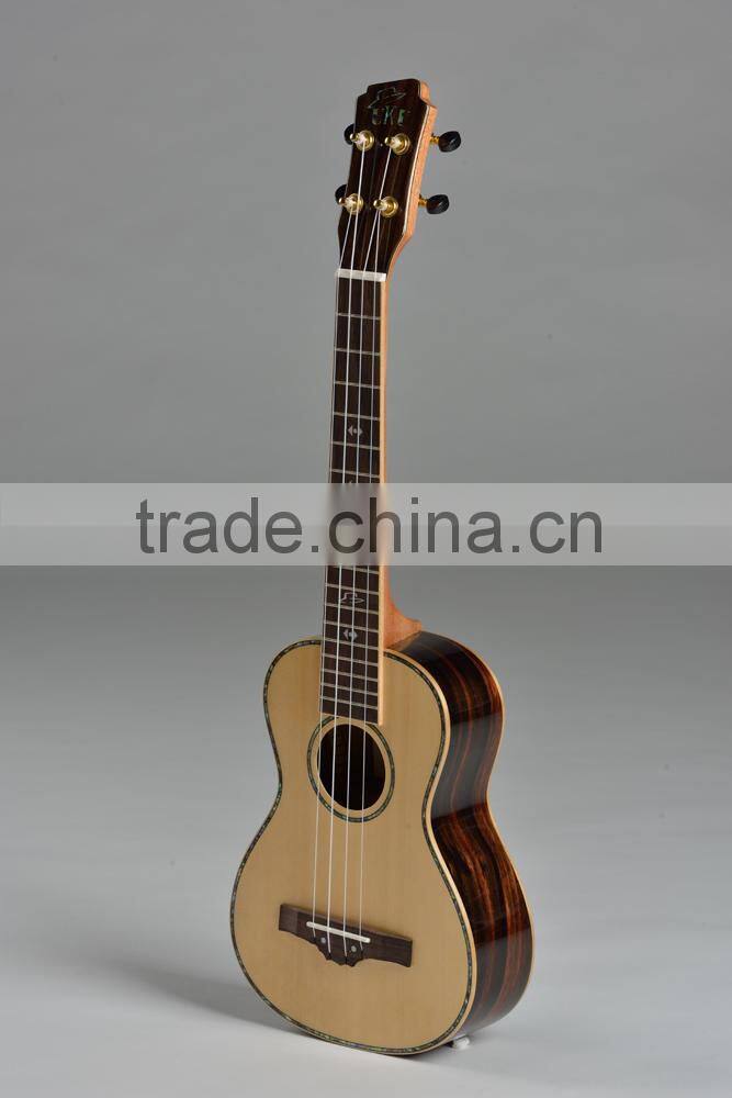 23 inch concert ebony wooden ukulele not plastic ukulele