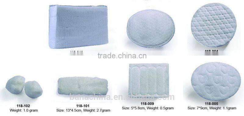 big size flower pattern round cotton pad