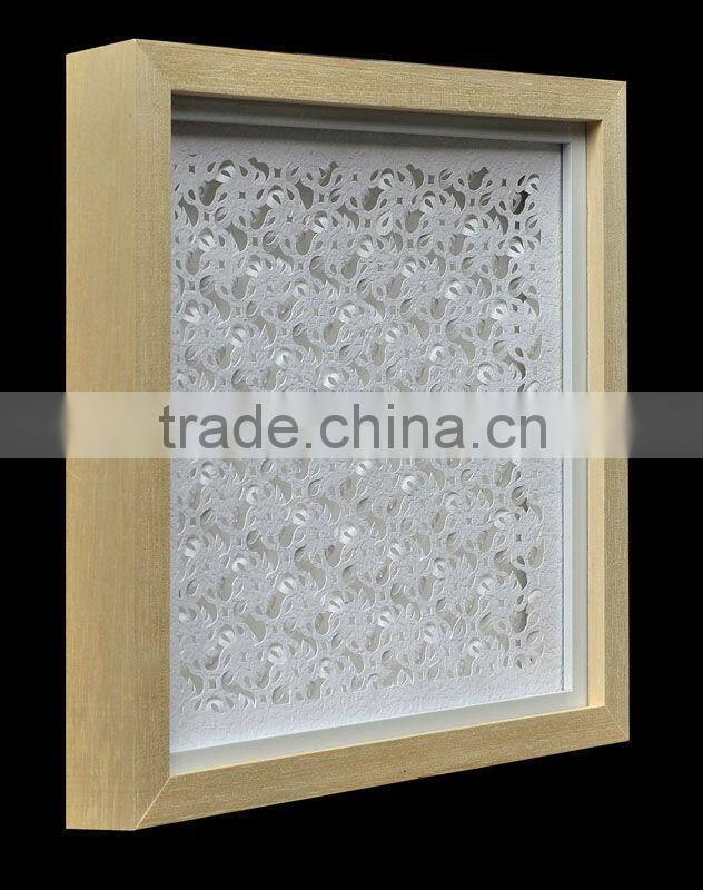 specially design framed paper caving painting