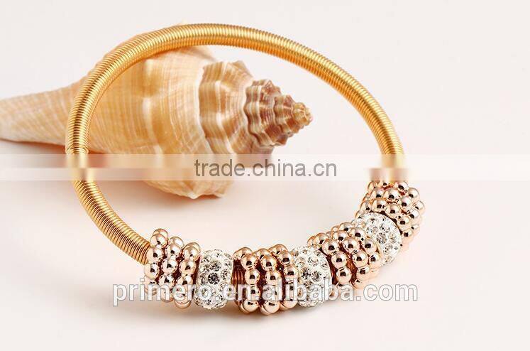 Korean Jewelry Euro-American Multilayer Bangle Shamballa Polymer Clay Bracelets