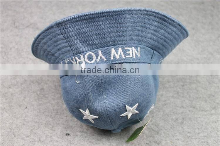 BUKH002D Fashion blue fisherman caps New wide brim bucket hat Camping hiking hat