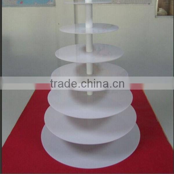 Clear Plastic Customed Cake display stand for promotion and birthday