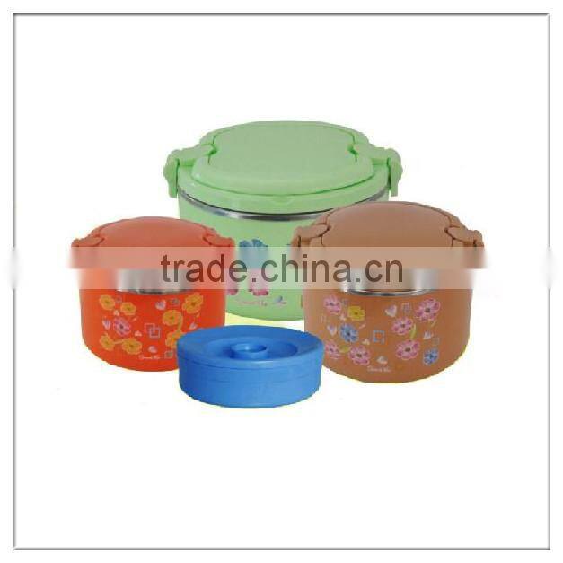 New design colorful stainless steel food container