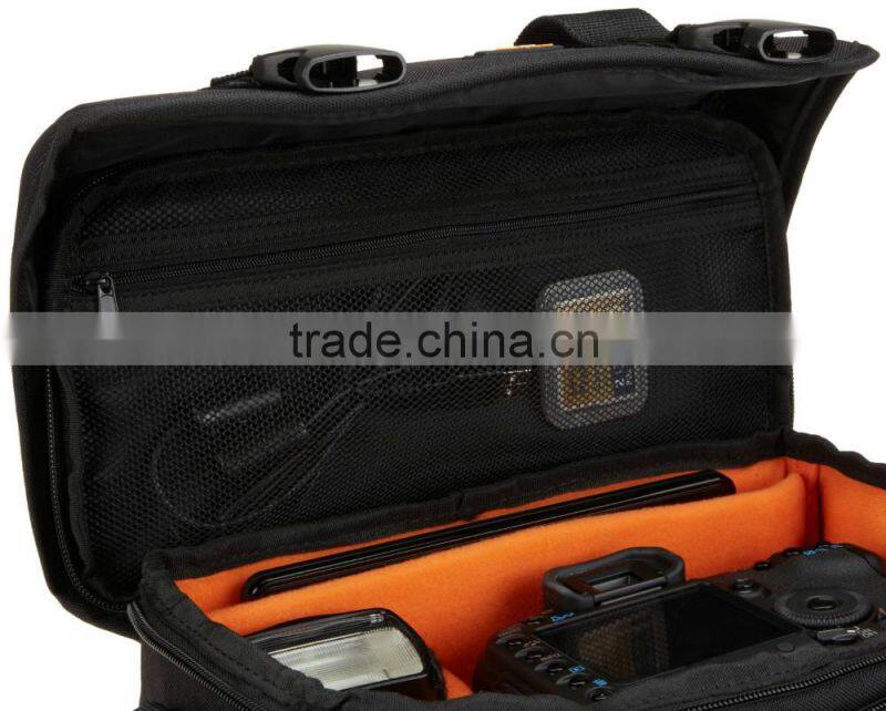 Large DSLR gadget bag china supplier , orange interior