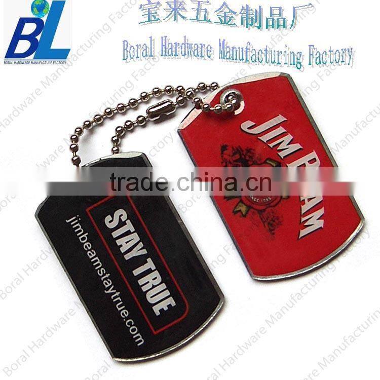 Golden zinc alloy engraved dog tags for men