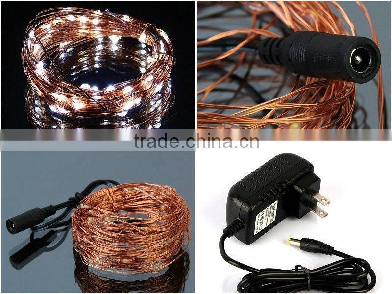 copper coiling fairy whiteled light