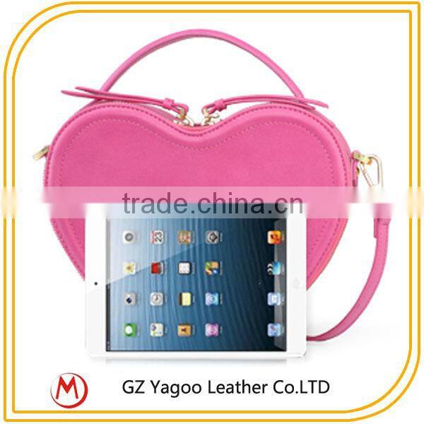 Heart Shaped PU Material Evening Bag for party