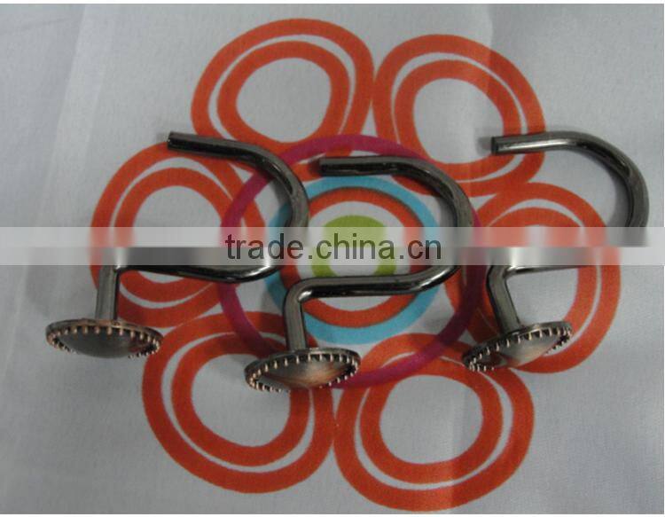 Shower Curtain Hooks, Chrome, 12-Pack/Metal Shower Curtain Rings Hanger Hooks For Shower Curtain Hanging