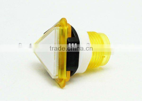 Large game accessories triangle green plastic push button switch electric pushbutton switch with light