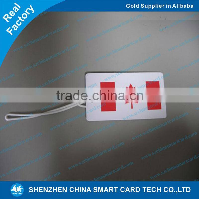 Customized Hard PVC Luggage Tags With Silicone Cord