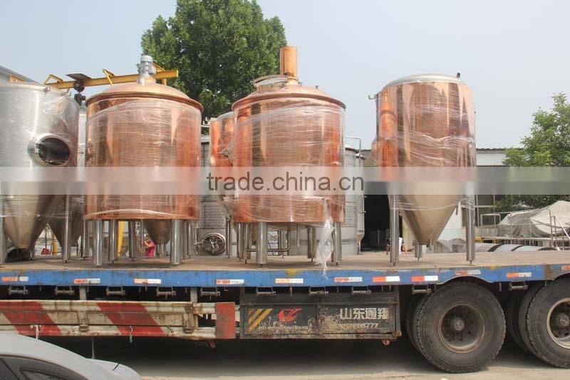 Beer brewery mash tun 500l red copper brew kettle for sale