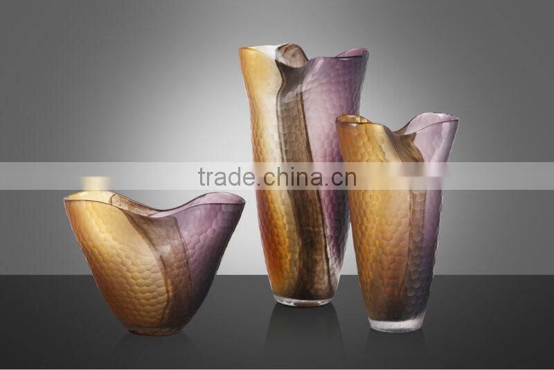 colored Vintage Glass Decoration vase