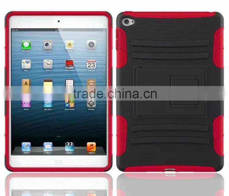 Tough duty stand hybrid defender armor cover for iPad mini 4 Pad accessory
