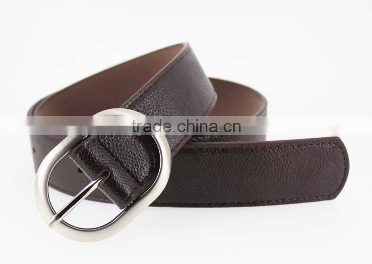 2015 fashion PU brown leather belt with high quality alloy buckles in Yiwu