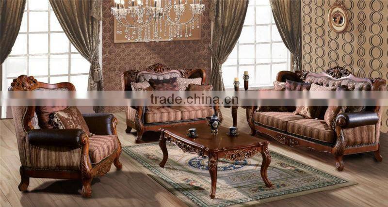 U-shaped sofa yellow leather sofa unfinished antiques furniture
