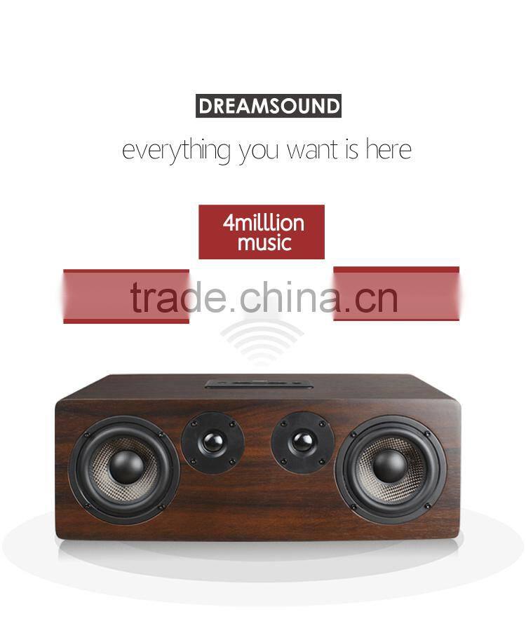 Wholesale Vintage wooden HiFi WiFi Stereo speaker