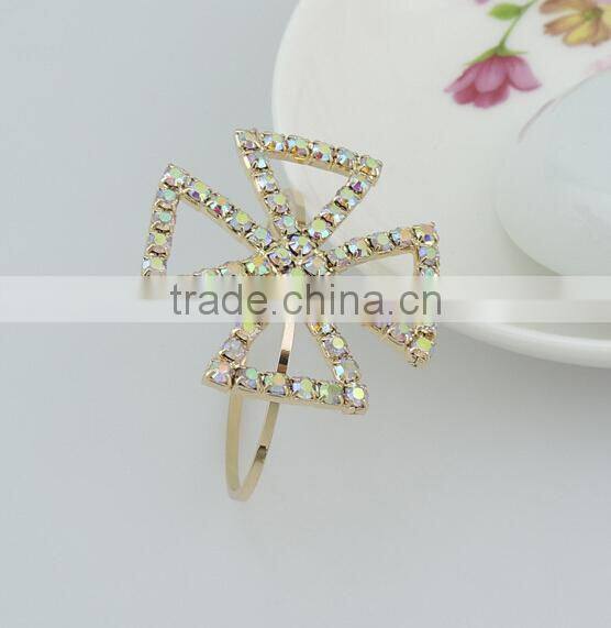 Table Decoration & Accessories Type rhinestones flower shape wedding napkin ring