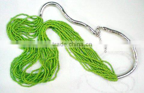 jewelry, glass mini beads handmade beads necklace