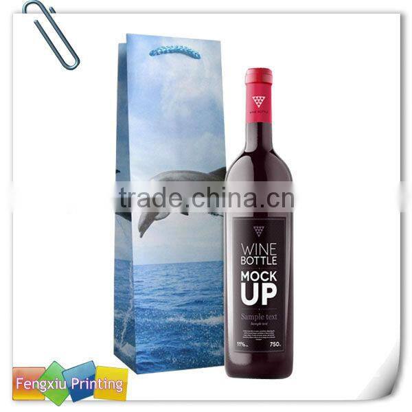 Promotional Paper Wine Bottle Bag