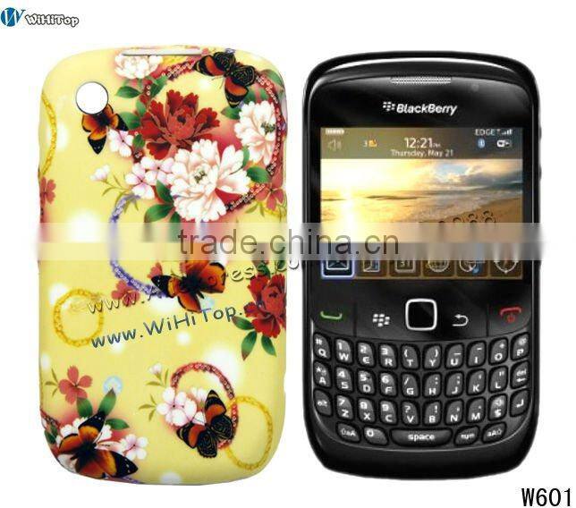 Flower Case for Blackberry Curve 8520.TPU Case with Flower
