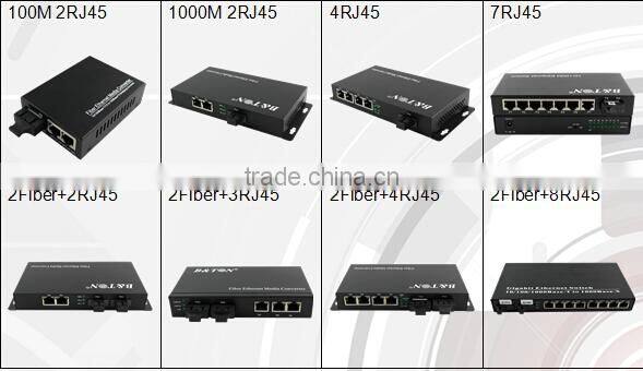 8 port SFP ports Gigabit Ethernet Switch media Converter