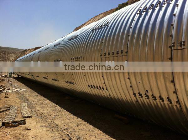 Large diameter corrugated metal pipe galvanized corrugated metal pipe