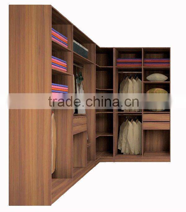 2400*600*2400 L shape open wardrobe