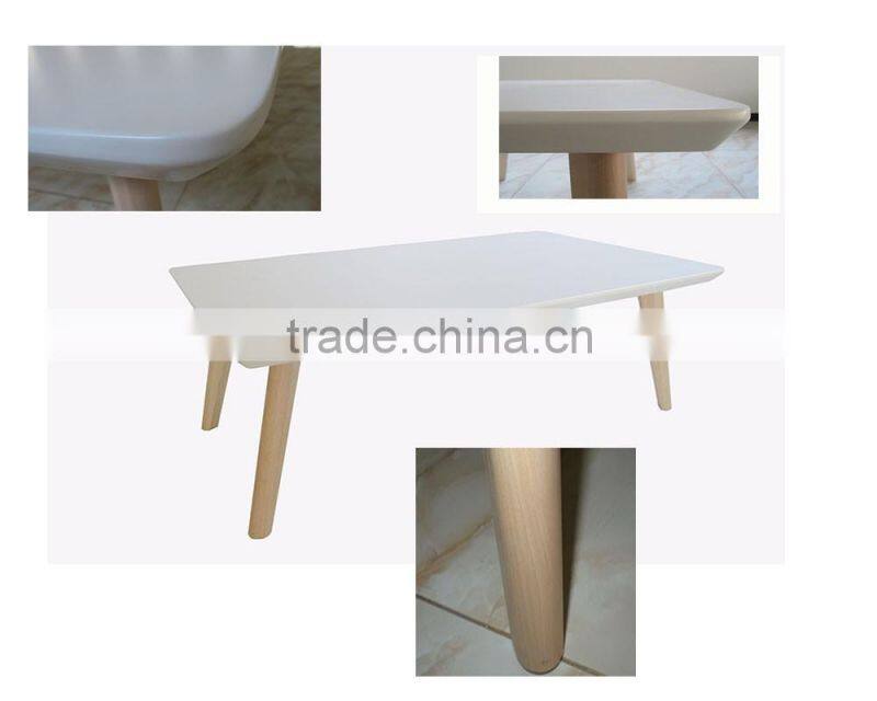 European style No folding Cheap coffee table white wooden coffee table