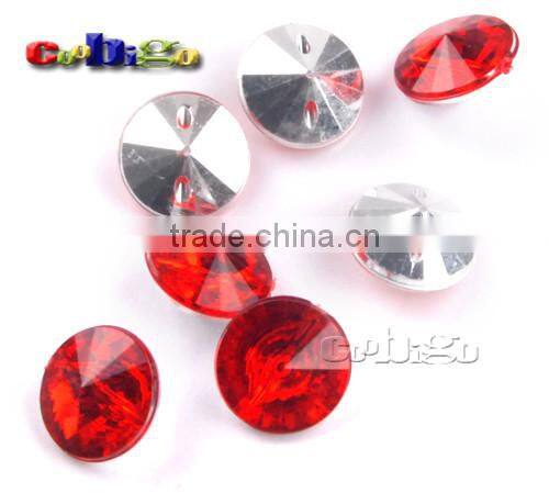 18L(11.4mm Mix Color Acrylic Cut Culet Back Fashion Rhinestone Crystal Button Stylish Bag Garment Shoe #FLN012-18L(Mix-s)