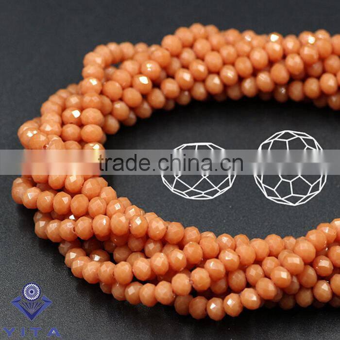 Wholesale 6MM Jade Material Rondelle Glass Bead for jewelry