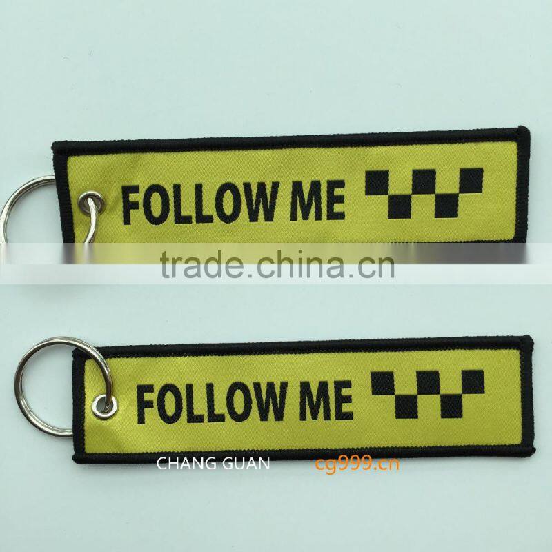 The washable woven label key ringl that the world famous brand appointed production