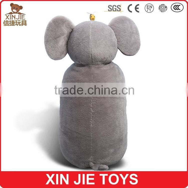 OEM plush elephant shape body pillow adult travel folding pillow