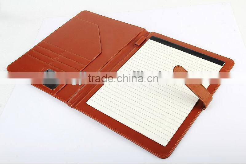 leather cover portfilio with colosure