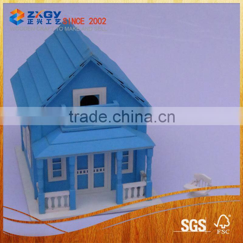 handcraft mini house model wooden toy