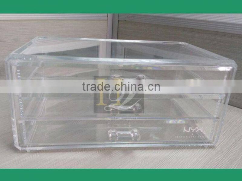 Clear cube acrylic storage 3 drawers clear acrylic makeup organizer