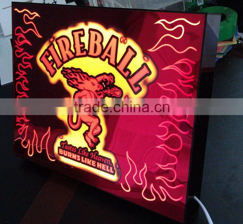 acrylic material square shape acrylic LED lighting box