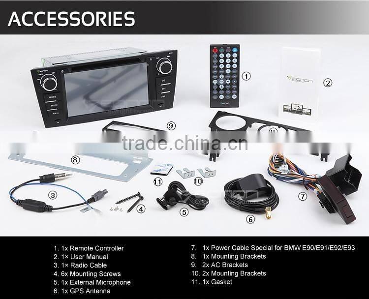 EONON D5165V 7" Digital Touch Screen Car DVD Player with Built-in GPS For BMW E90/91/92/93 with Mutual Control Function