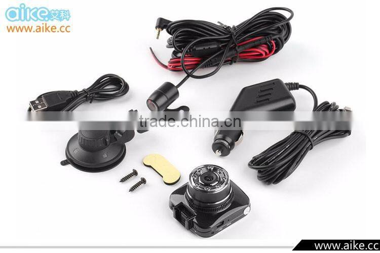 Dual lens Car DVR Dual Lens Car Black Box 2.0"TFT Full HD1080P External lens 720*480P With G-sensor Video recorder