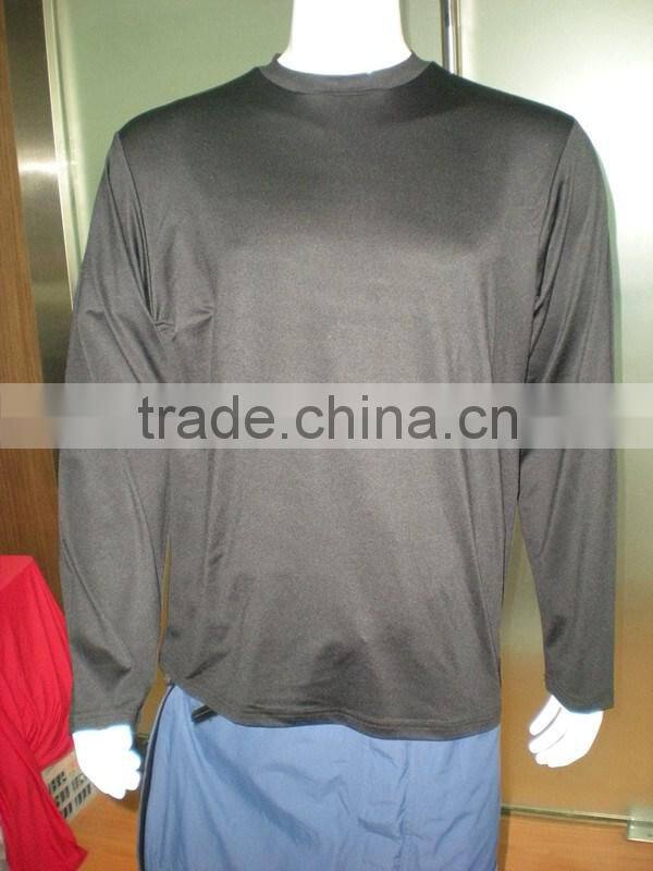 2016 Mens slim fit running shirts long sleeves