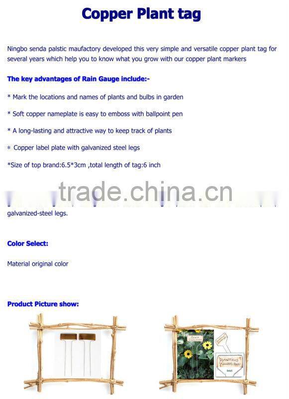 6 inch cooper plant markers,set of 10