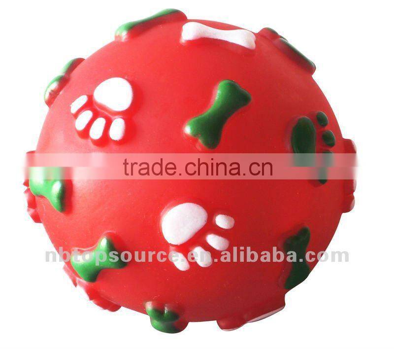 Mini Cute Vinyl Soft Dumbbell Shaped Kids Dog Pet Toys for promotion