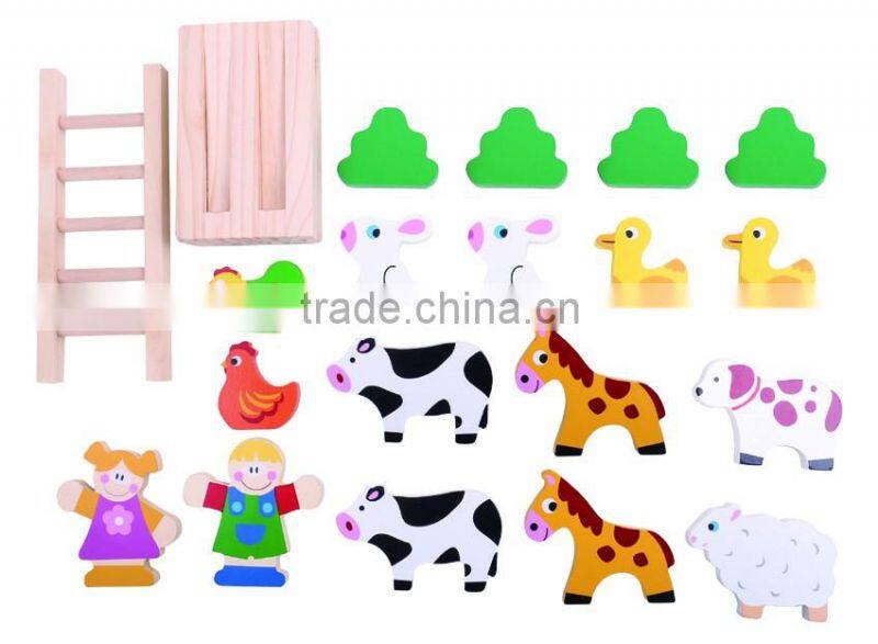 New Design Educational Miniature Wooden House Crafts Diy Animal Toy