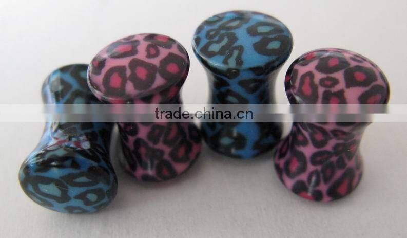 Red Fake Plug with Crystal stone