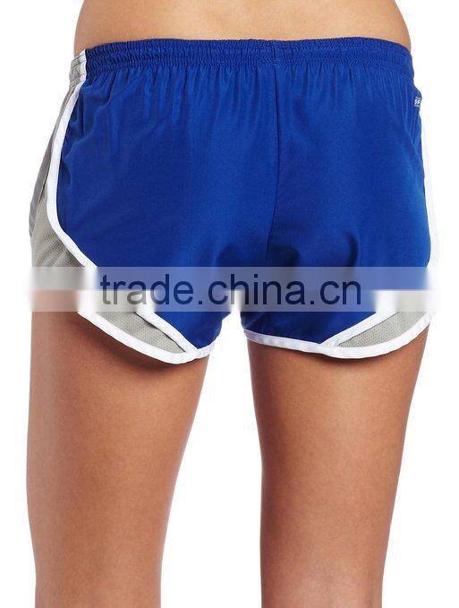 100% polyester gym short, running short for women