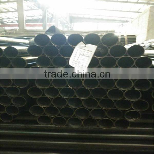 high quality erw black round steel pipe weight