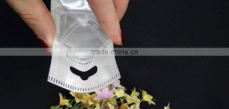 white plastic bag nylon cotton zipper pouch